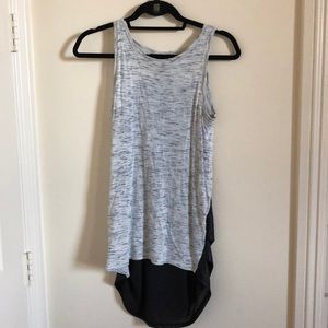BCBGmaxAzria faux leather tunic tank